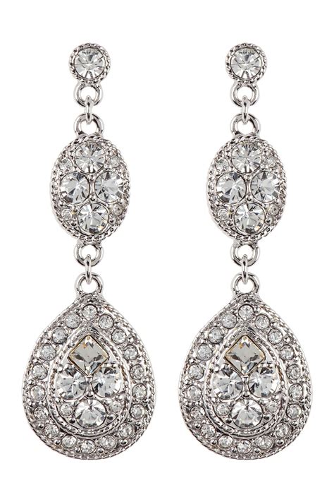 Givenchy Crystal Triple Drop Earrings 